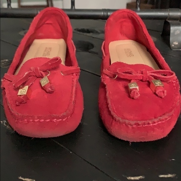 Michael MICHAEL KORS Red Amber Moc Suede Loafers - Picture 6 of 14